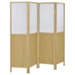 MATTISON 4-PANEL ROOM DIVIDER FOLDING SHOJI SCREEN NATURAL
