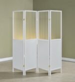 MATTISON 4-PANEL ROOM DIVIDER FOLDING SHOJI SCREEN WHITE - Image 2