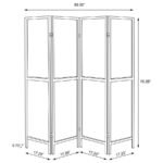 MATTISON 4-PANEL ROOM DIVIDER FOLDING SHOJI SCREEN WHITE - Image 6
