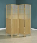 EDWARDS 4-PANEL ROOM DIVIDER FOLDING SHOJI SCREEN NATURAL - Image 2