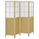 EDWARDS 4-PANEL ROOM DIVIDER FOLDING SHOJI SCREEN NATURAL