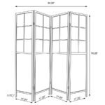 EDWARDS 4-PANEL ROOM DIVIDER FOLDING SHOJI SCREEN NATURAL - Image 7