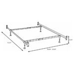 ESME TWIN OR FULL BED FRAME BLACK (HEADBOARD & FOOTBOARD) - Image 2