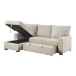 9605BE*2LCRL 2-Piece Sectional with Left Chaise and  Drop-Down Cup holders, Storage Pouch, Pull-out Bed and Hidden Storage - Image 6