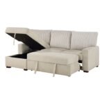 9605BE*2LCRL 2-Piece Sectional with Left Chaise and  Drop-Down Cup holders, Storage Pouch, Pull-out Bed and Hidden Storage - Image 8
