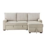 9605BE*2LLRC 2-Piece Sectional with Right Chaise and  Drop-Down Cup holders, Storage Pouch,  Pull-out Bed and Hidden Storage