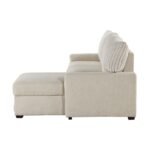 9605BE*2LLRC 2-Piece Sectional with Right Chaise and  Drop-Down Cup holders, Storage Pouch,  Pull-out Bed and Hidden Storage - Image 3