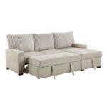 9605BE*2LLRC 2-Piece Sectional with Right Chaise and  Drop-Down Cup holders, Storage Pouch,  Pull-out Bed and Hidden Storage - Image 7