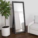 WINDROSE 28 X 67 INCH TEMPERED LED STANDING MIRROR BLACK - Image 2