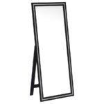 WINDROSE 28 X 67 INCH TEMPERED LED STANDING MIRROR BLACK