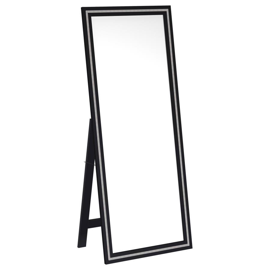 960962_03x900.jpg WINDROSE 28 X 67 INCH TEMPERED LED STANDING MIRROR BLACK - Image 1