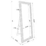 MCKAY 24 X 63 INCH ACRYLIC FRAME STANDING MIRROR SMOKEY GREY - Image 3