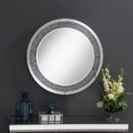 LIXUE 32 X 32 INCH ROUND WALL MIRROR LED LIGHTING SILVER - Image 2