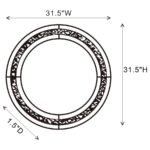 LIXUE 32 X 32 INCH ROUND WALL MIRROR LED LIGHTING SILVER - Image 3