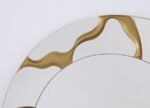 DORINDA 36 X 36 INCH ROUND KINTSUGI STYLE WALL MIRROR GOLD - Image 4