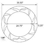 DORINDA 36 X 36 INCH ROUND KINTSUGI STYLE WALL MIRROR GOLD - Image 6