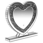 EUSTON HEART SHAPED VANITY MIRROR SILVER - Image 2