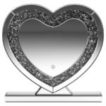 EUSTON HEART SHAPED VANITY MIRROR SILVER - Image 4