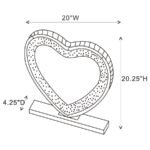 EUSTON HEART SHAPED VANITY MIRROR SILVER - Image 8
