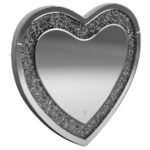 AIKO 36 X 30 INCH HEART SHAPED LED LIGHT WALL MIRROR SILVER - Image 3