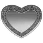 AIKO 36 X 30 INCH HEART SHAPED LED LIGHT WALL MIRROR SILVER - Image 5