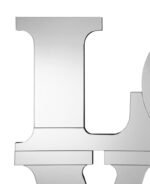 KEIRAN 40 X 40 INCH LOVE LETTERED WALL MIRROR SILVER - Image 5