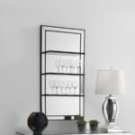 ORIEL 24 X 47 INCH RECTANGULAR 3-SHELF WALL MIRROR SILVER - Image 2
