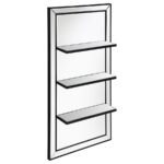 ORIEL 24 X 47 INCH RECTANGULAR 3-SHELF WALL MIRROR SILVER