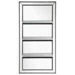 ORIEL 24 X 47 INCH RECTANGULAR 3-SHELF WALL MIRROR SILVER - Image 3
