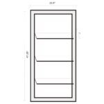 ORIEL 24 X 47 INCH RECTANGULAR 3-SHELF WALL MIRROR SILVER - Image 6