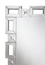 TAVIN 24 X 65 INCH GEOMETRIC FRAME STANDING MIRROR SILVER - Image 5