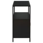 AMHERST 2-DOOR RADIO WEAVE CANE METAL ACCENT CABINET BLACK - Image 9