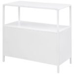 AMHERST 2-DOOR RADIO WEAVE CANE METAL ACCENT CABINET WHITE - Image 8