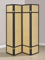PEARCE 4-PANEL BAMBOO ROOM DIVIDER FOLDING SCREEN NATURAL - Image 2