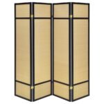 PEARCE 4-PANEL BAMBOO ROOM DIVIDER FOLDING SCREEN NATURAL - Image 3