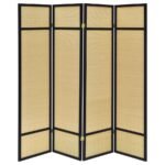 PEARCE 4-PANEL BAMBOO ROOM DIVIDER FOLDING SCREEN NATURAL - Image 4