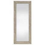 CADENCE TEMPERED GLASS FULL LENGTH MIRROR GREY WASHED OAK - Image 3