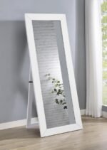 CADENCE TEMPERED GLASS FULL LENGTH MIRROR WHITE HIGH GLOSS - Image 2
