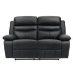 9628BLK-2 Double Reclining Love Seat