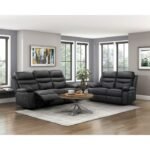 9628BLK-2 Double Reclining Love Seat - Image 5