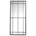 ANNETTA 24 X 52 INCH WINDOW PANE WALL MIRROR BLACK