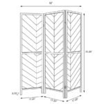 MARLENE 3-PANEL ROOM DIVIDER FOLDING SCREEN RUSTIC TOBACCO - Image 6