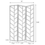 MILA 3-PANEL ROOM DIVIDER FOLDING SHOJI SCREEN WALNUT - Image 4
