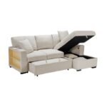 9630BE*22LRC Sectional with Right Chaise, Pull-out Bed, Hidden Storage and Shelves, Charging Ports - Image 8