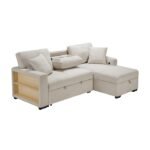 9630BE*22LRC Sectional with Right Chaise, Pull-out Bed, Hidden Storage and Shelves, Charging Ports - Image 7