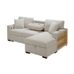 9630BE*22LRC Sectional with Right Chaise, Pull-out Bed, Hidden Storage and Shelves, Charging Ports - Image 6