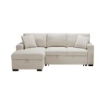 9630BE*2LC2R Sectional with Left Chaise, Pull-out Bed and Hidden Storage, Charging Ports