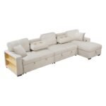 9630BE*32LRC Sectional with Right Chaise, Pull-out Bed, Hidden Storages and Shelves, Charging Ports - Image 3