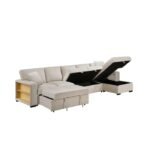 9630BE*32LRC Sectional with Right Chaise, Pull-out Bed, Hidden Storages and Shelves, Charging Ports - Image 5