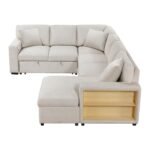 9630BE*42LRC Sectional with Right Chaise, Pull-out Bed, Hidden Storages and Shelves, Charging Ports - Image 3
